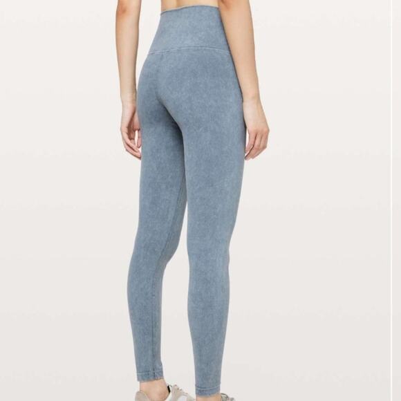 Lululemon Washed Moon Blue Wunder Under High-Rise Tight 25" Leggings 4 - Picture 2 of 10